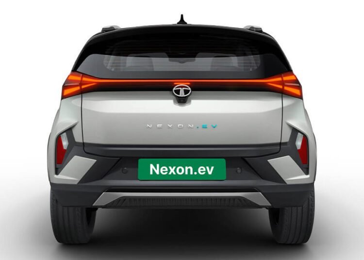 tata nexon.ev rear view