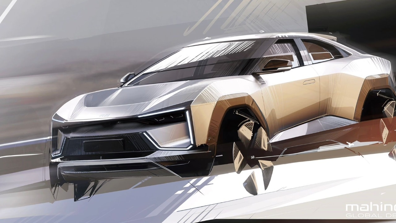 mahindra be 6e design sketch teased