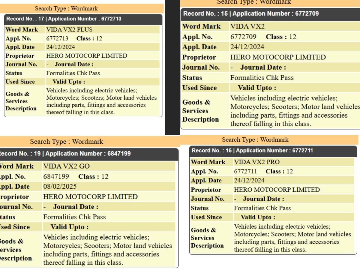 vida vx2 lineup trademark by hero