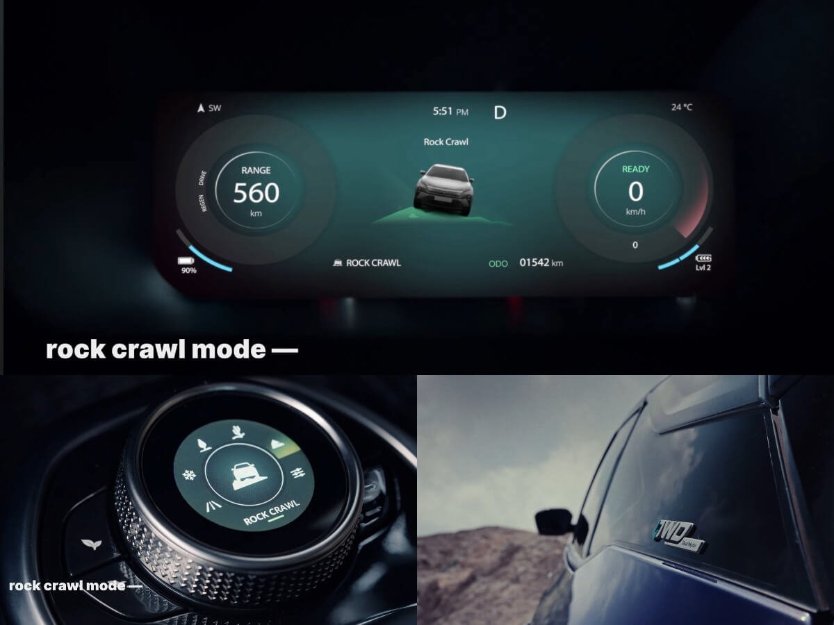 tata harrier.ev offroad featuers