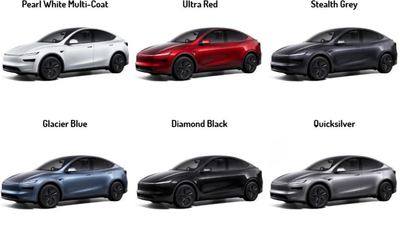 tesla model y colours