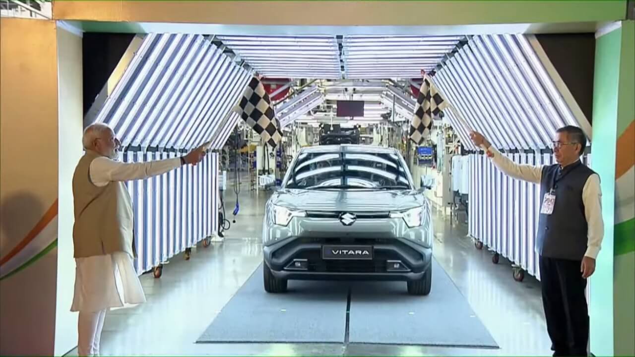 pm modi maruti suzuki e vitara
