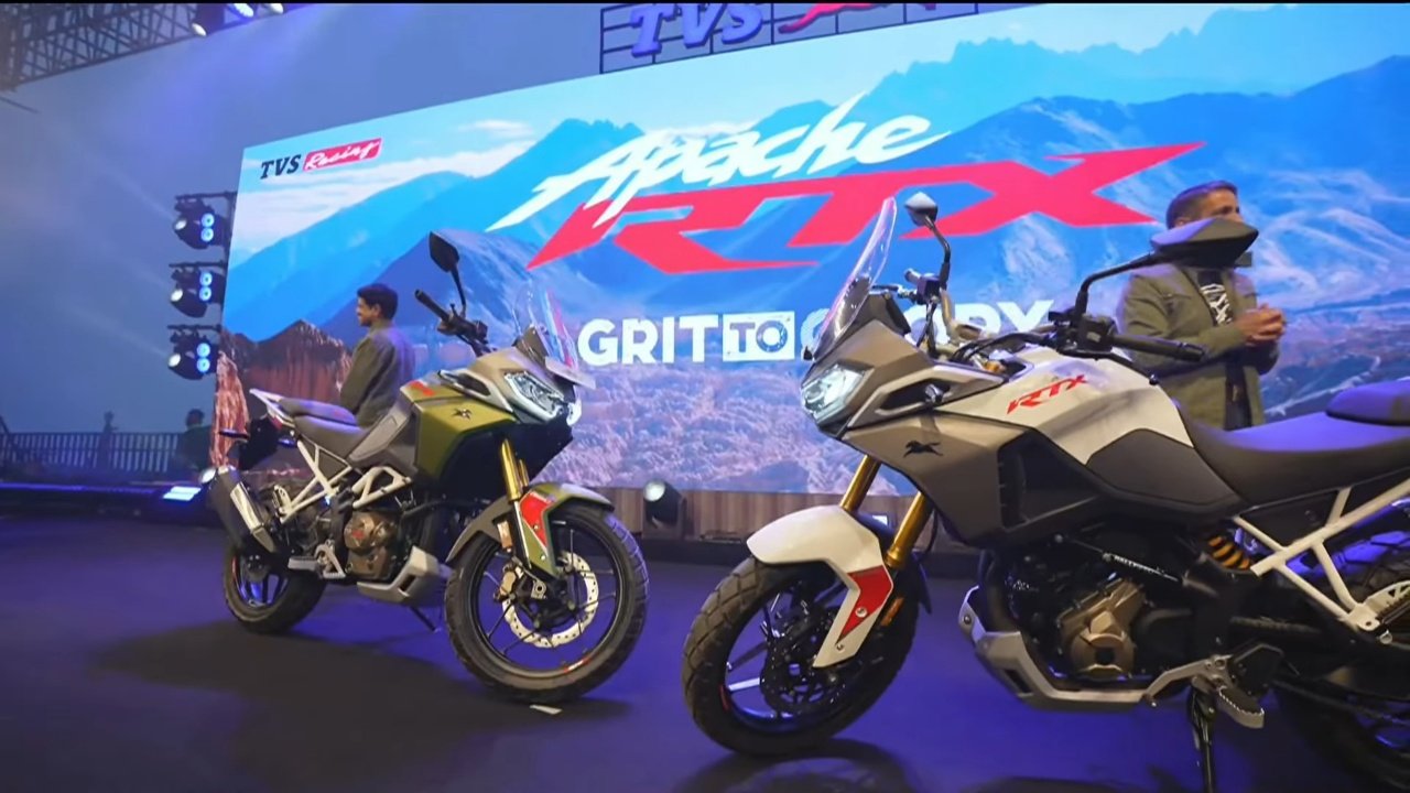 new tvs apache rtx 300 on road