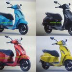 bajaj chetak blue e scooter