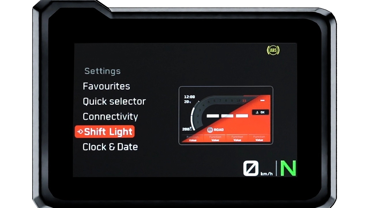 2024 ktm duke 200 tft instrument cluster