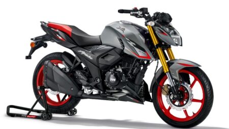 2024 tvs apache rtr 160 4v usd fork