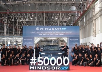 50,000 வின்ட்சர்.EV கார்களை விற்பனை செய்த எம்ஜி மோட்டார்